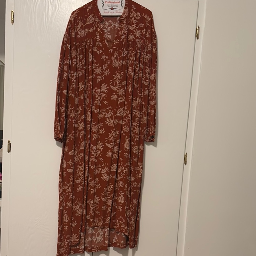 Floral Rust Dress size L
